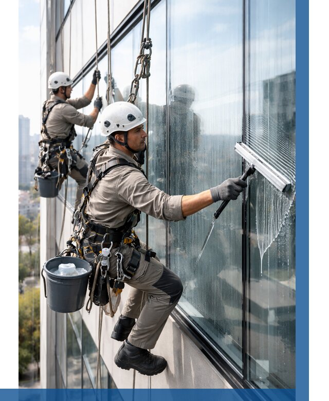 Мойка окон альпинистами в Екатеринбурге от 4612 р. | ВЫСОТНИК-Ктр
