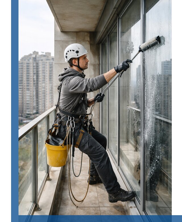 Профессиональная мойка балконного остекления в Екатеринбурге