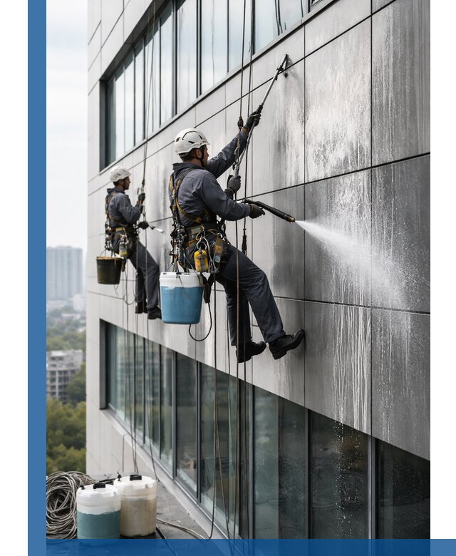 Профессиональная мойка вентилируемых фасадов в Екатеринбурге