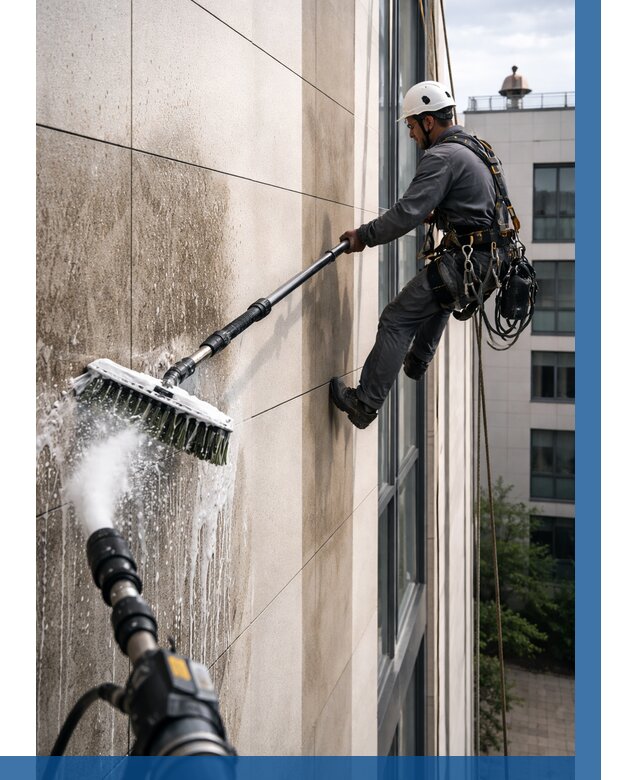 Мойка фасада из керамогранита в Екатеринбурге от 307 р. | ВЫСОТНИК-Ктр