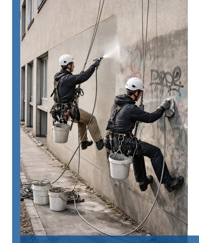 Антиграффити покрытие фасада с защитой от надписей в Екатеринбурге