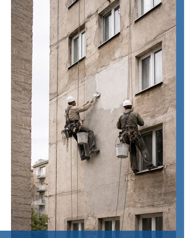 Косметический ремонт фасада в Екатеринбурге от 1127 р. | ВЫСОТНИК-Ктр