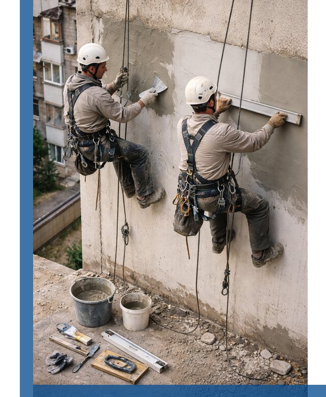 Комплексный ремонт штукатурного фасада с гарантией в Екатеринбурге