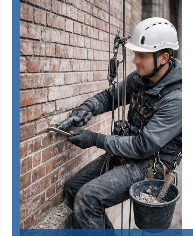 Расшивка кирпичных швов фасадов и стен, ремонт в Екатеринбурге