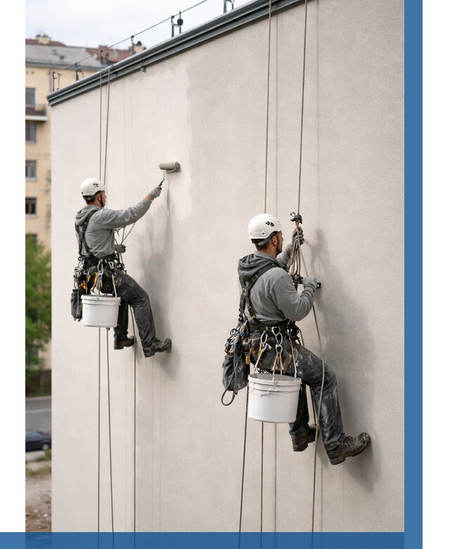 Покраска оштукатуренного фасада в Екатеринбурге от 328 р. | ВЫСОТНИК-Ктр