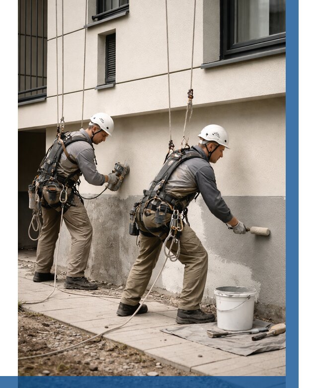 Окраска цоколя здания в Екатеринбурге от 461 р. под ключ | ВЫСОТНИК-Ктр