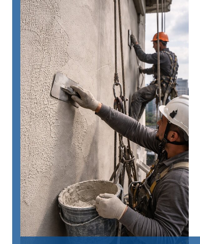 Декоративная штукатурка фасада с утеплением и защитой в Екатеринбурге