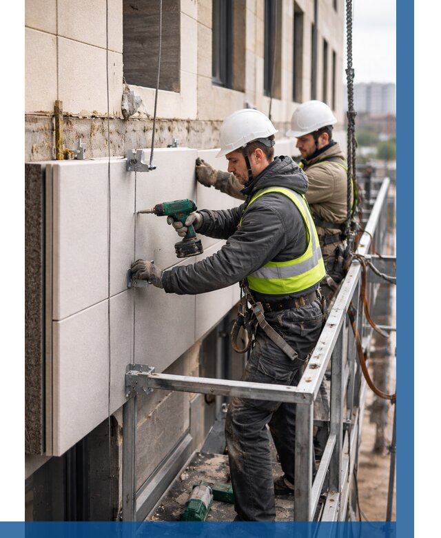 Монтаж фасадных термопанелей в Екатеринбурге от 1537 р. | ВЫСОТНИК-Ктр