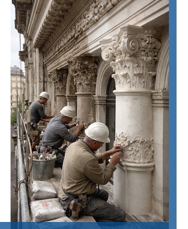 Реставрация фасадной лепнины в Екатеринбурге от 2562 р. | ВЫСОТНИК-Ктр