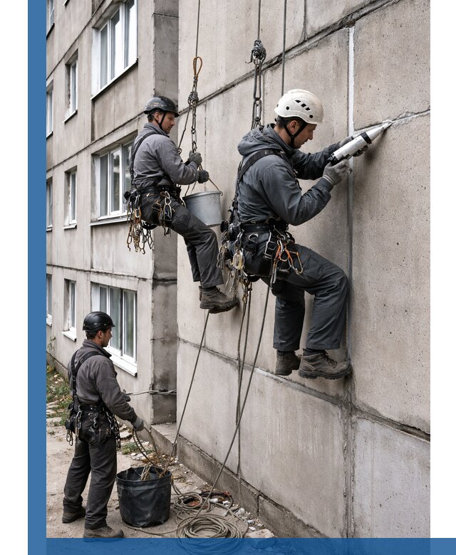 Герметизация межпанельных швов в Екатеринбурге с гарантией герметичности