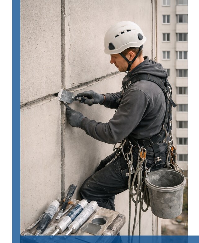 Ремонт межпанельных швов в Екатеринбурге герметизация и восстановление