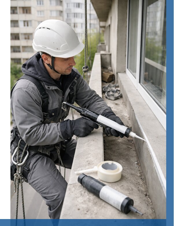 Герметизация швов лоджии в Екатеринбурге от 4612 р. | ВЫСОТНИК-Ктр