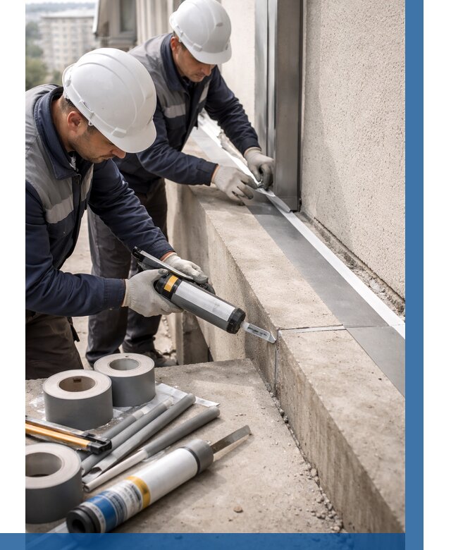 Герметизация примыкания балкона в Екатеринбурге от 4612 р. | ВЫСОТНИК-Ктр