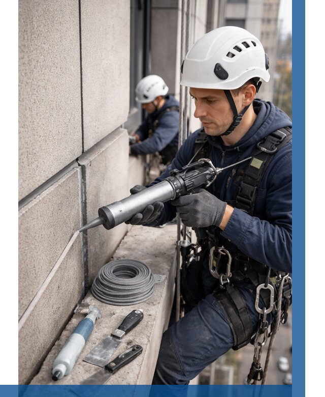 Герметизация деформационных швов фасада в Екатеринбурге от 717 | ВЫСОТНИК-Ктр