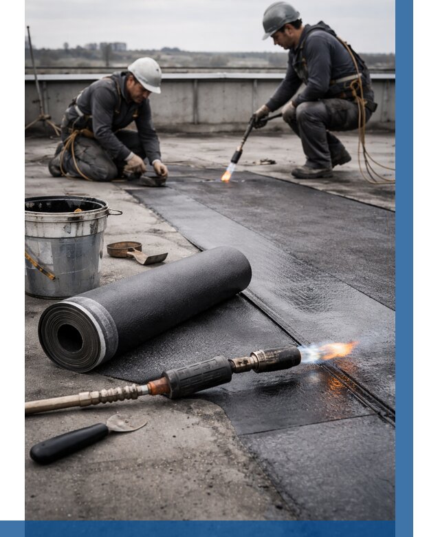 Ремонт рулонной кровли в Екатеринбурге от 666 р. | ВЫСОТНИК-Ктр