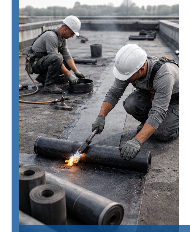 Ремонт рулонной кровли в Екатеринбурге герметизация и восстановление