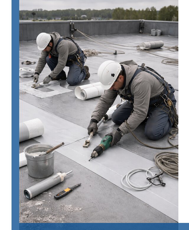 Ремонт мембранной кровли в Екатеринбурге качественно и с гарантией