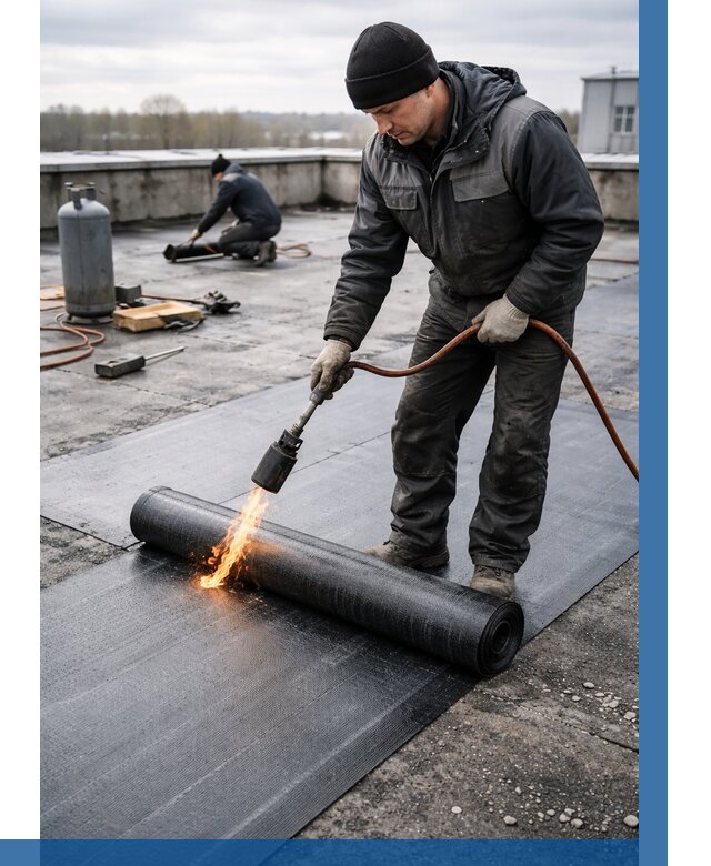 Ремонт наплавляемой кровли в Екатеринбурге от 717 р. | ВЫСОТНИК-Ктр