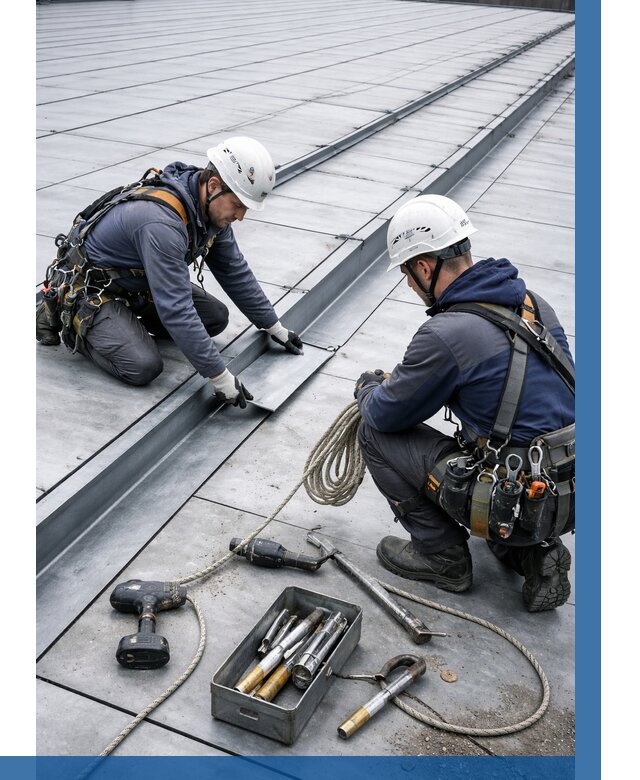 Ремонт фальцевой кровли в Екатеринбурге от 717 р. | ВЫСОТНИК-Ктр