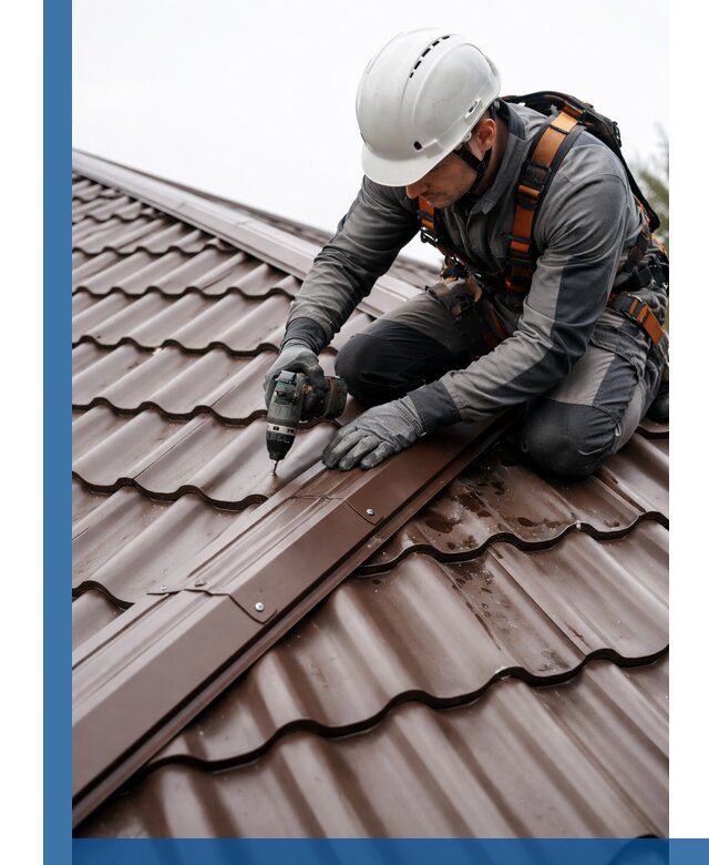 Ремонт металлочерепицы на крыше в Екатеринбурге профессионально