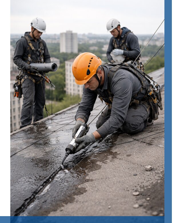 Устранение протечек кровли в Екатеринбурге от 12299 р. | ВЫСОТНИК-Ктр