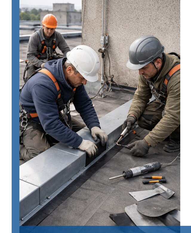 Ремонт кровельных примыканий в Екатеринбурге профессионально