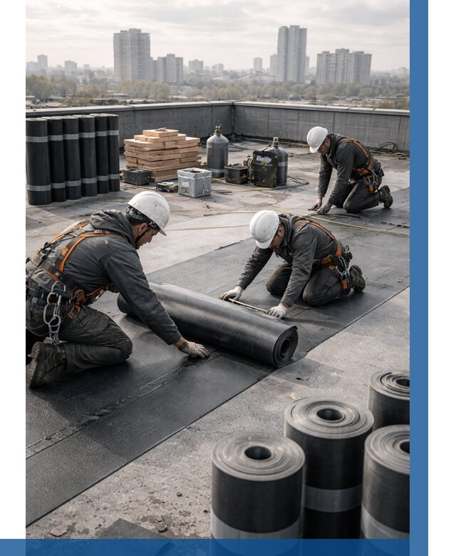 Монтаж мягкой кровли под ключ в Екатеринбурге от 461 р. | ВЫСОТНИК-Ктр