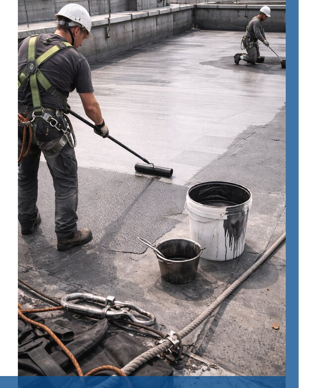 Гидроизоляция кровли жидкой резиной в Екатеринбурге от 512 р. | ВЫСОТНИК-Ктр