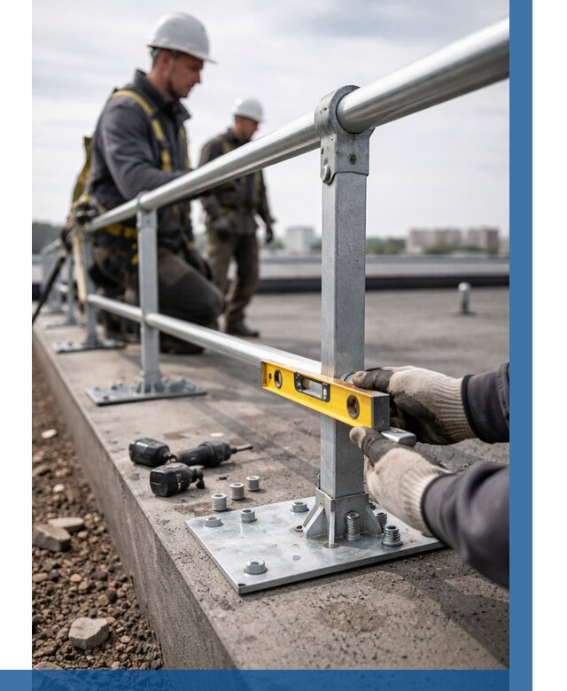 Монтаж кровельного ограждения в Екатеринбурге от 1230 р. | ВЫСОТНИК-Ктр