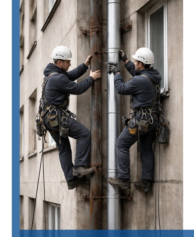 Замена водосточных труб в Екатеринбурге: монтаж и демонтаж под ключ