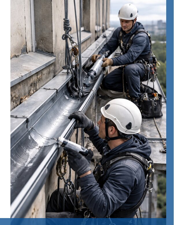 Ремонт водосточных желобов в Екатеринбурге от 6662 р. | ВЫСОТНИК-Ктр