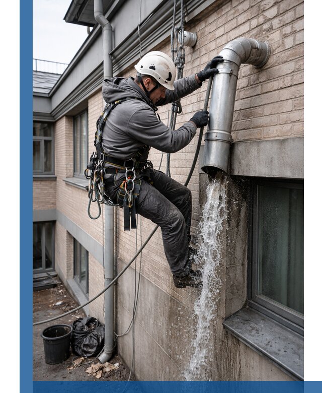 Профессиональная прочистка водосточных труб в Екатеринбурге с гарантией