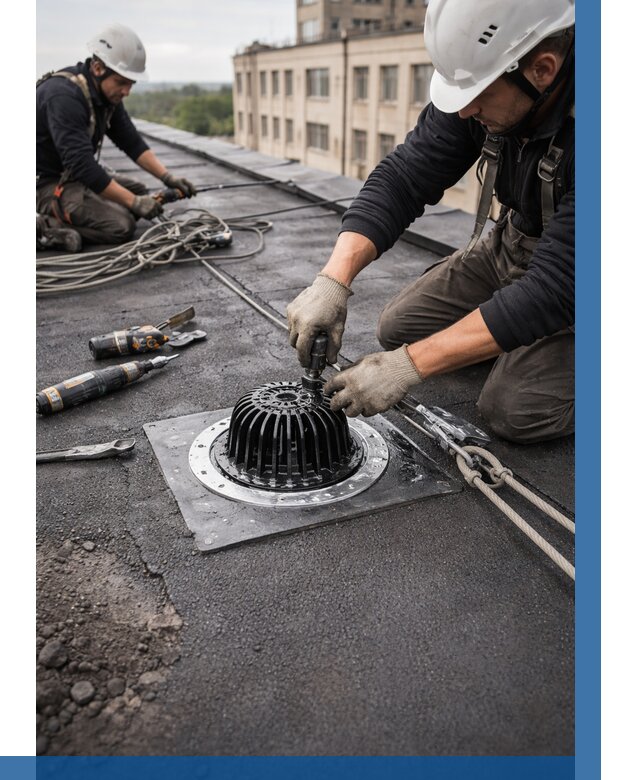 Установка водосточных воронок в Екатеринбурге цена от 3587 р. | ВЫСОТНИК-Ктр