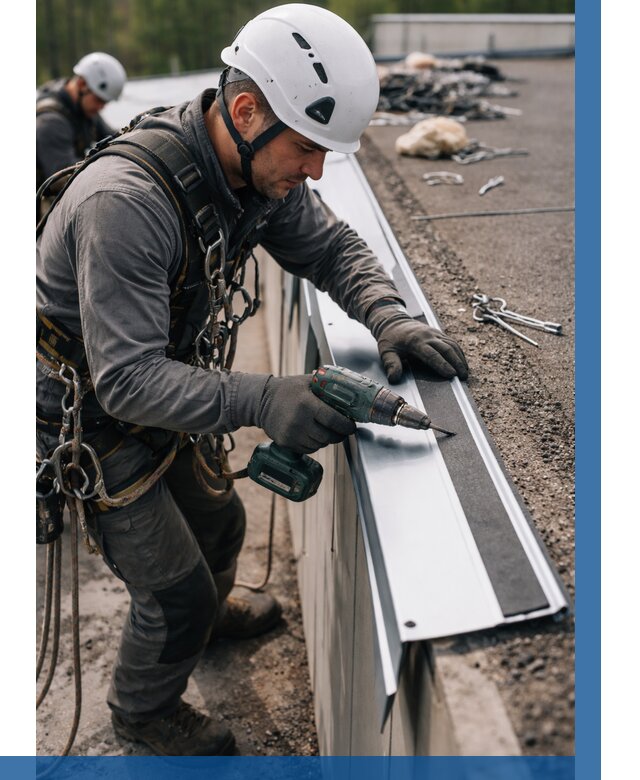 Монтаж капельника на кровле в Екатеринбурге от 307 р. | ВЫСОТНИК-Ктр