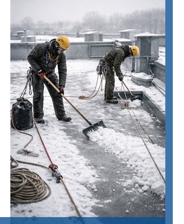 Очистка крыши от снега в Екатеринбурге от 7687 р. | ВЫСОТНИК-Ктр