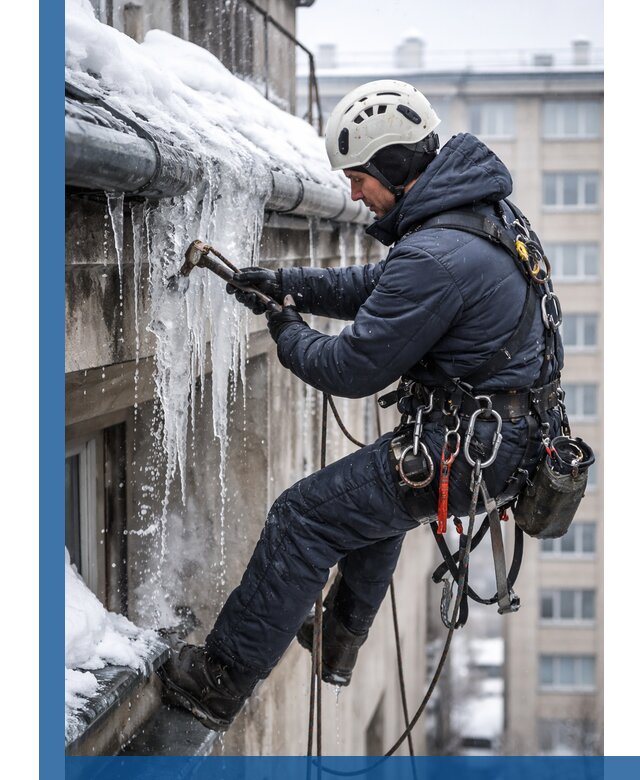 Удаление наледи и чистка водостоков в Екатеринбурге оперативно и безопасно