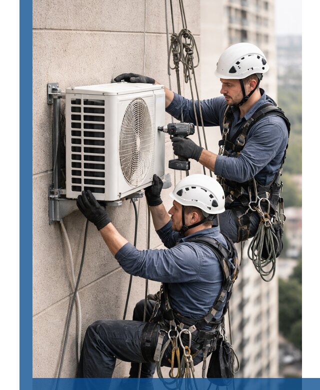 Монтаж внешнего блока кондиционера в Екатеринбурге установка и крепление