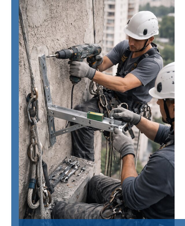 Установка кронштейнов кондиционера и крепежа в Екатеринбурге