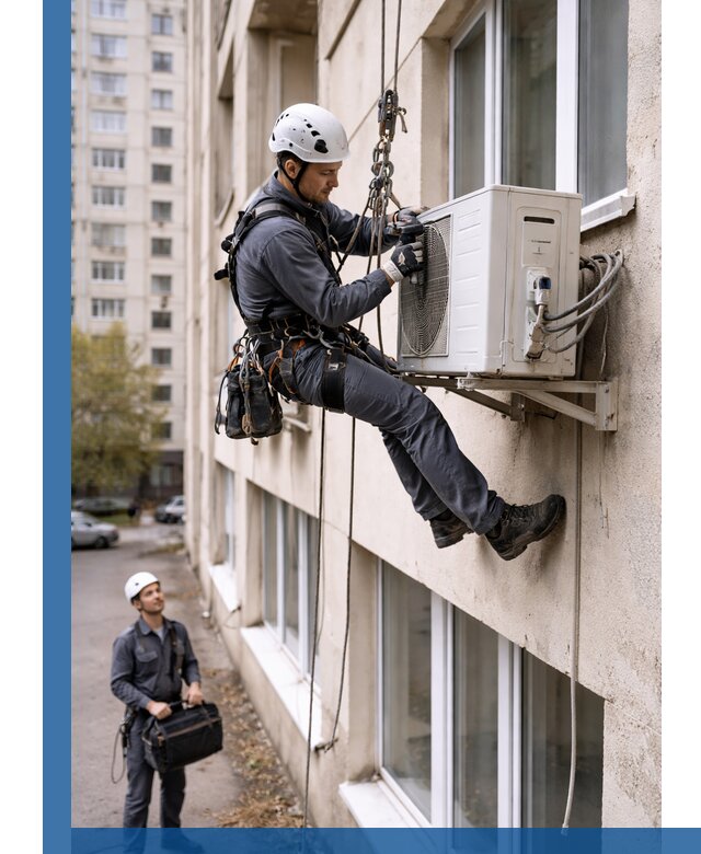 Демонтаж внешнего блока кондиционера в Екатеринбурге профессионально