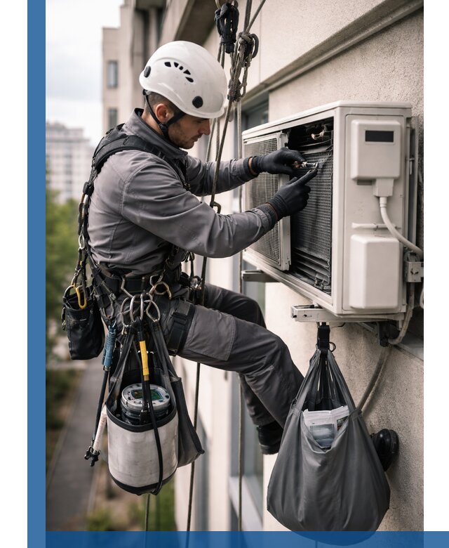 Обслуживание внешнего блока кондиционера в Екатеринбурге профессионально