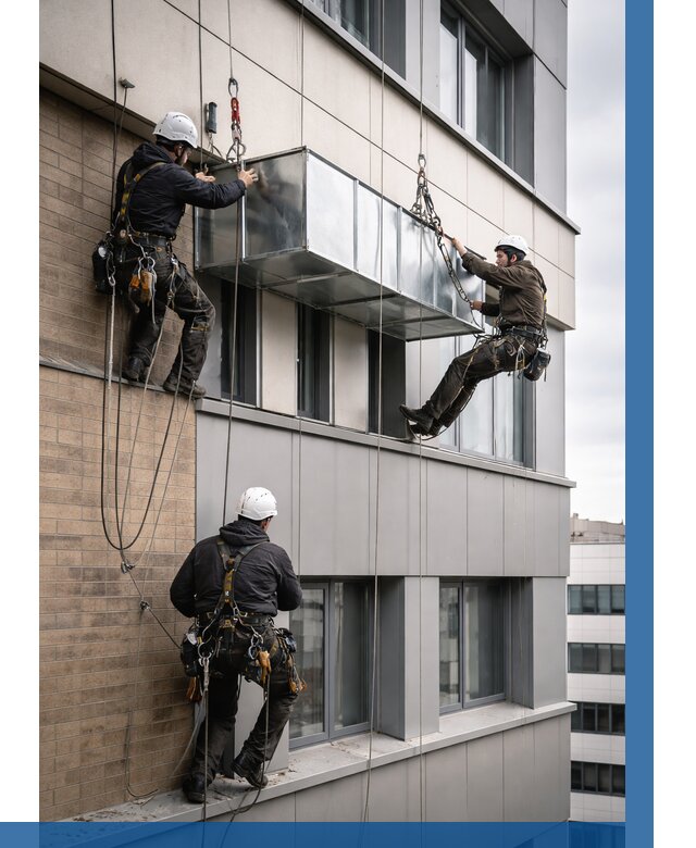 Монтаж воздуховодов на фасаде в Екатеринбурге от 1537 р. | ВЫСОТНИК-Ктр