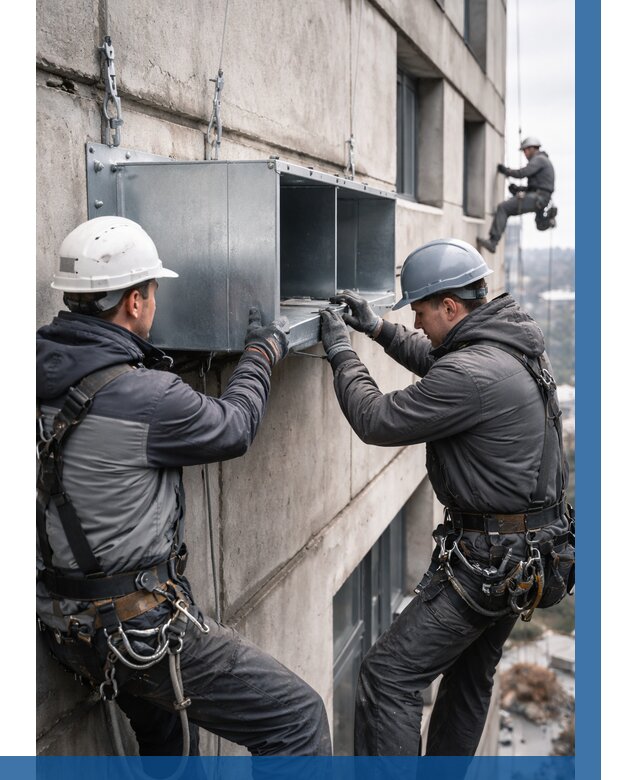 Монтаж вентиляционных коробов в Екатеринбурге от 3075 р. | ВЫСОТНИК-Ктр