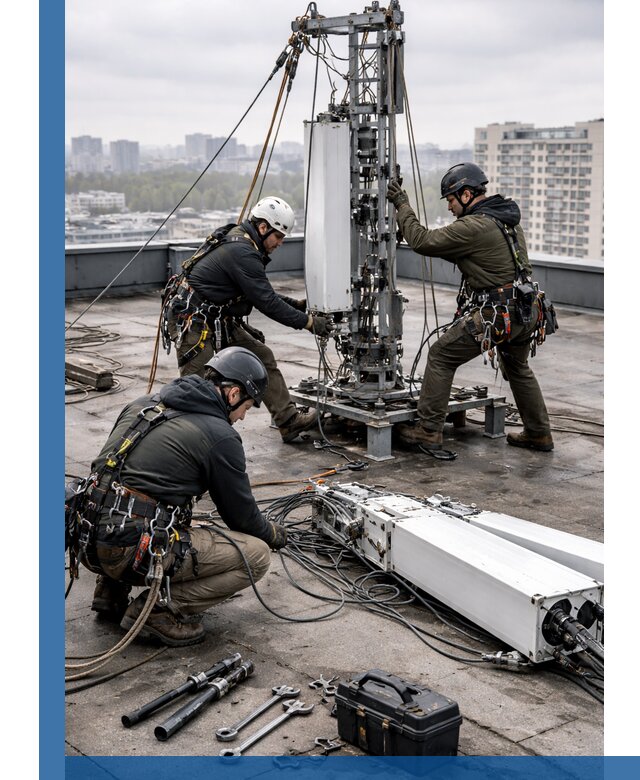 Демонтаж антенн на крыше зданий в Екатеринбурге с гарантией