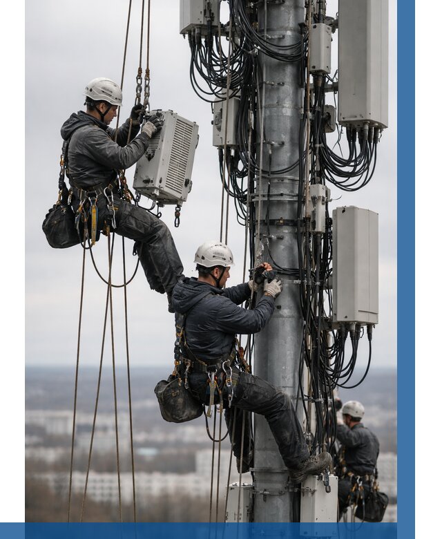 Монтаж оборудования связи на мачте в Екатеринбурге от 7687 р. | ВЫСОТНИК-Ктр