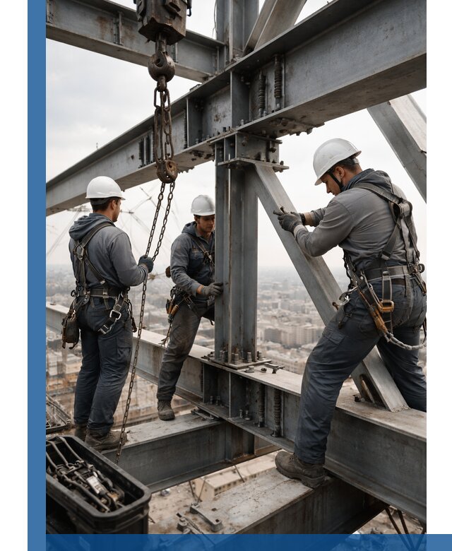 Профессиональный монтаж металлоконструкций на высоте в Екатеринбурге