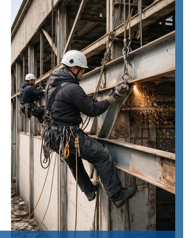 Демонтаж металлоконструкций на высоте в Екатеринбурге от 6662р. |ВЫСОТНИК-Ктр