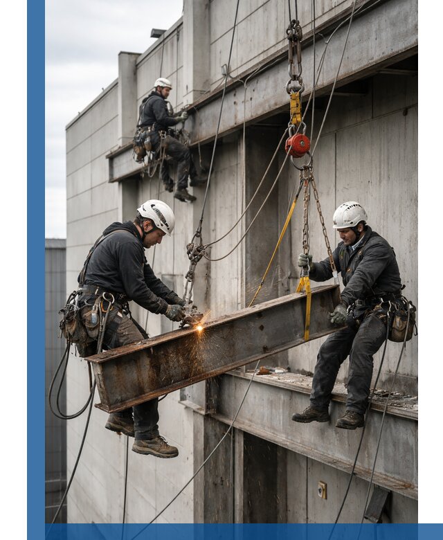 Демонтаж металлоконструкций на высоте в Екатеринбурге под ключ