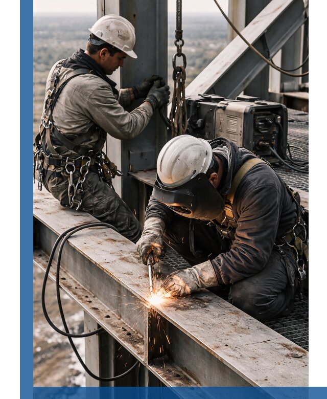 Высотные сварочные работы в Екатеринбурге для промышленных объектов