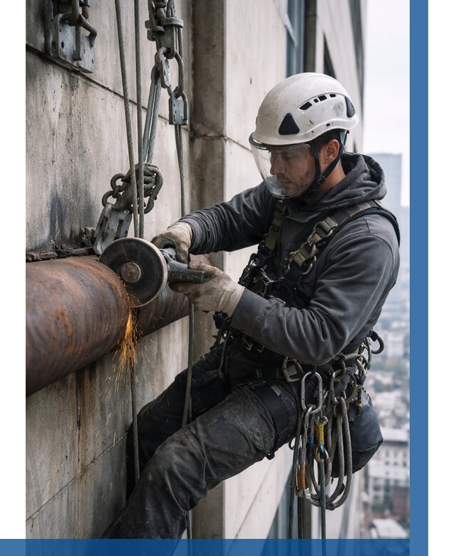 Резка металла на высоте в Екатеринбурге по цене от 4612 р. | ВЫСОТНИК-Ктр