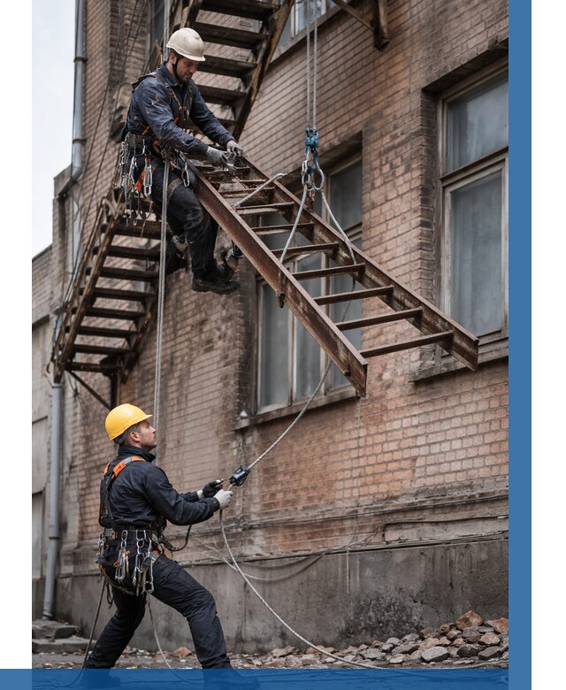 Демонтаж пожарной лестницы в Екатеринбурге от 12299 р. | ВЫСОТНИК-Ктр